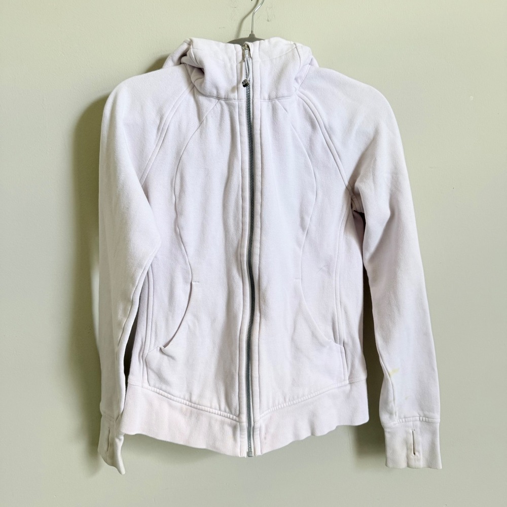 Lululemon Scuba Full Zip Hoodie Baby Pink Size 6 LW3ADBS